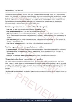 Page 2 of 46: how to read it of the Al Furjan Registered Record Report, current year, marked preview