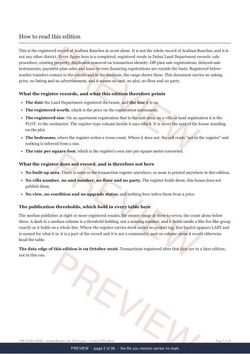 Page 2 of 36: how to read it of the Arabian Ranches Registered Record Report, current year, marked preview