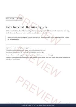 Page 1 of 34: the cover of the Palm Jumeirah Registered Record Report, current year, marked preview