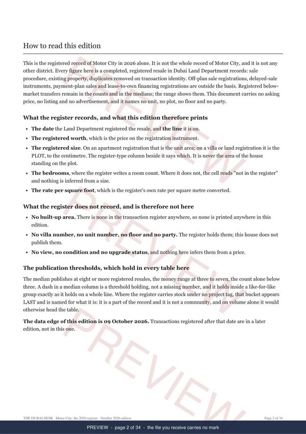 Motor City, page 2 of the report, shown as a preview