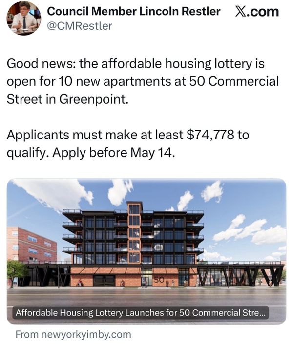Councilman Restler launches 2026 Hunger Games with “Affordable” Housing Lottery