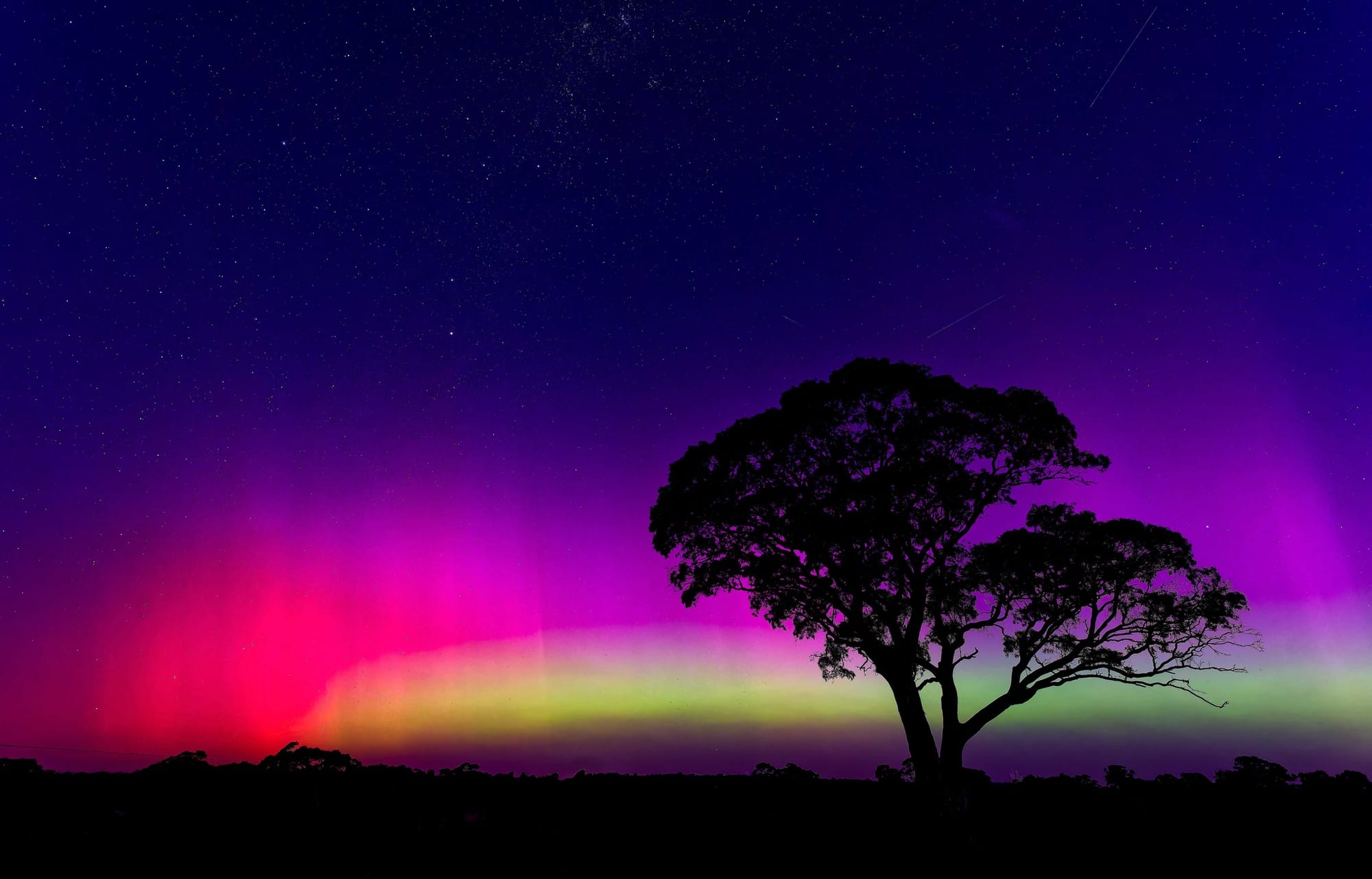 Night skies a kaleidoscope of colour