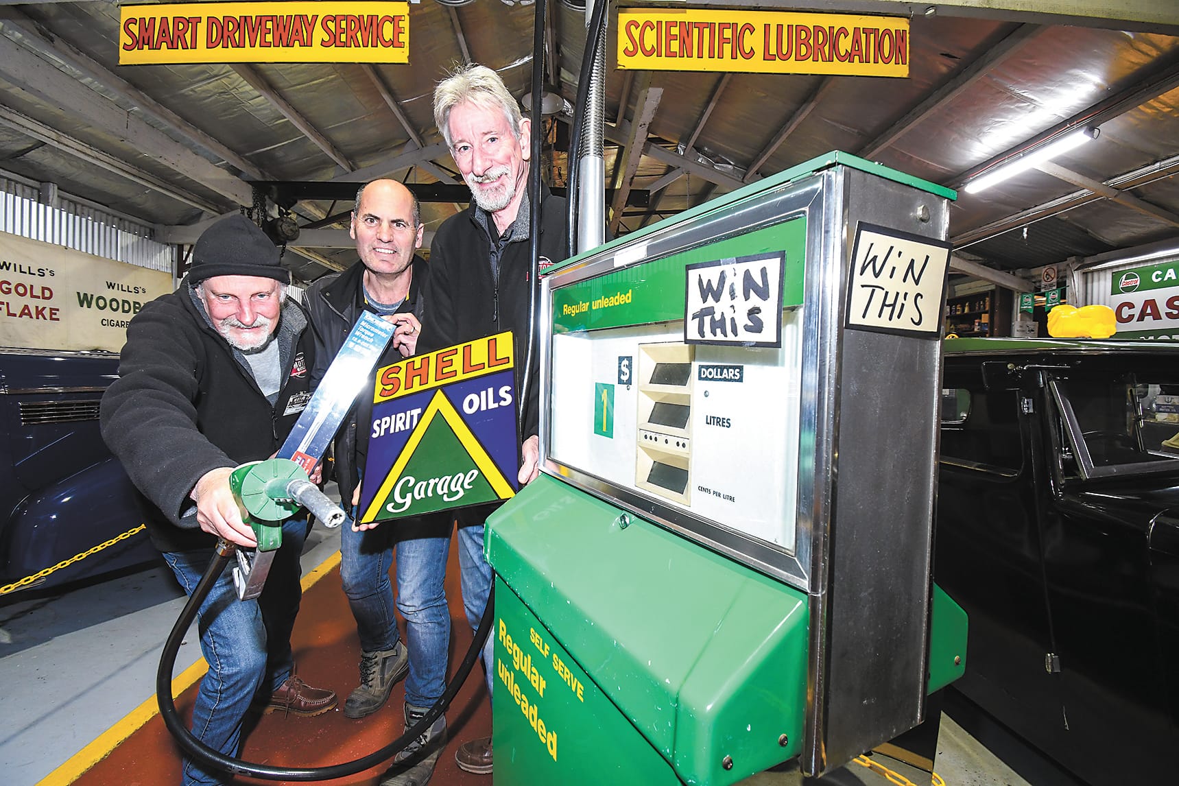 Vintage petrol bowser among fundraiser prizes