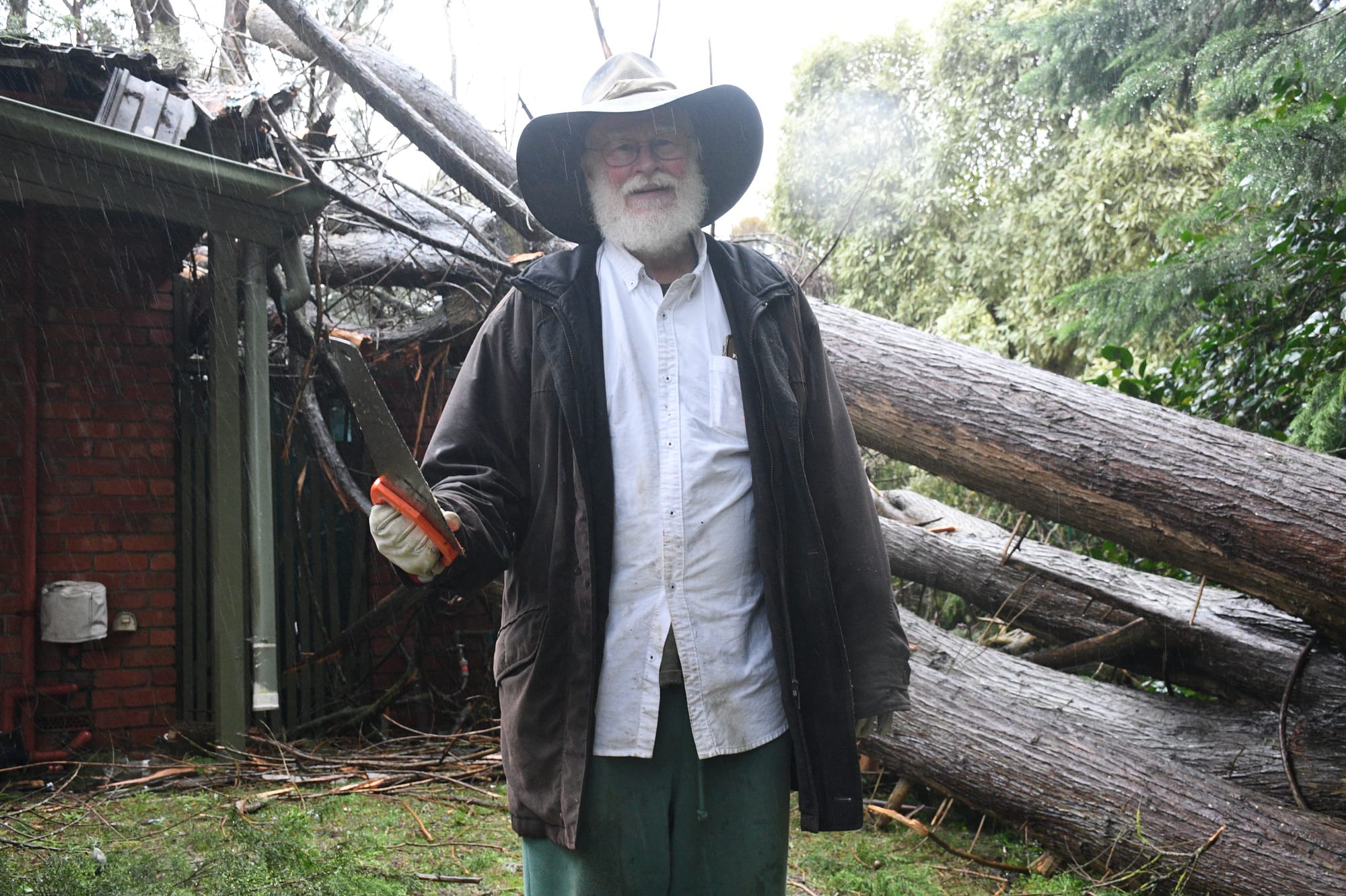 Wet and wild weather lashes the Hills