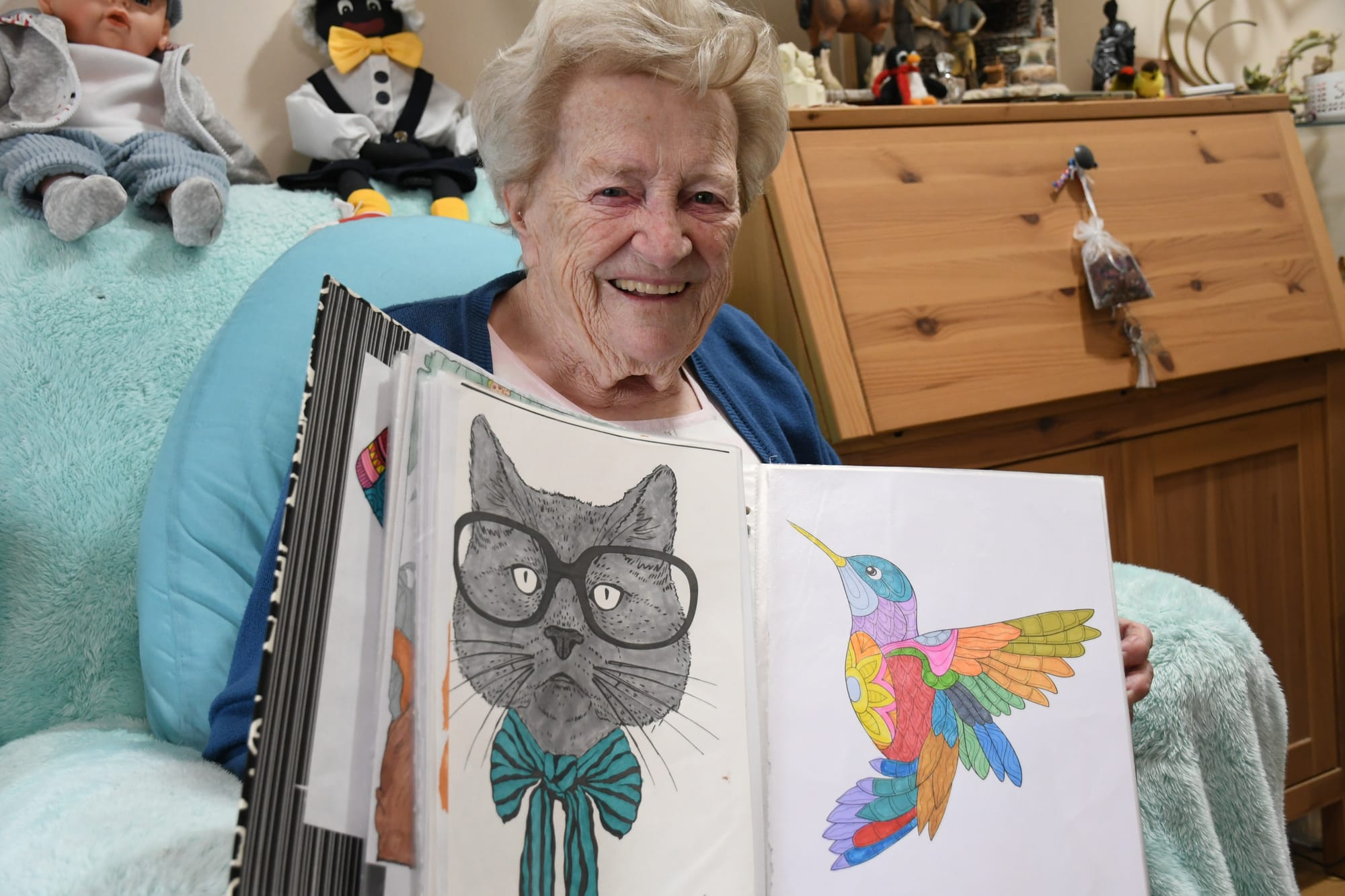 Sheila adds a splash of color