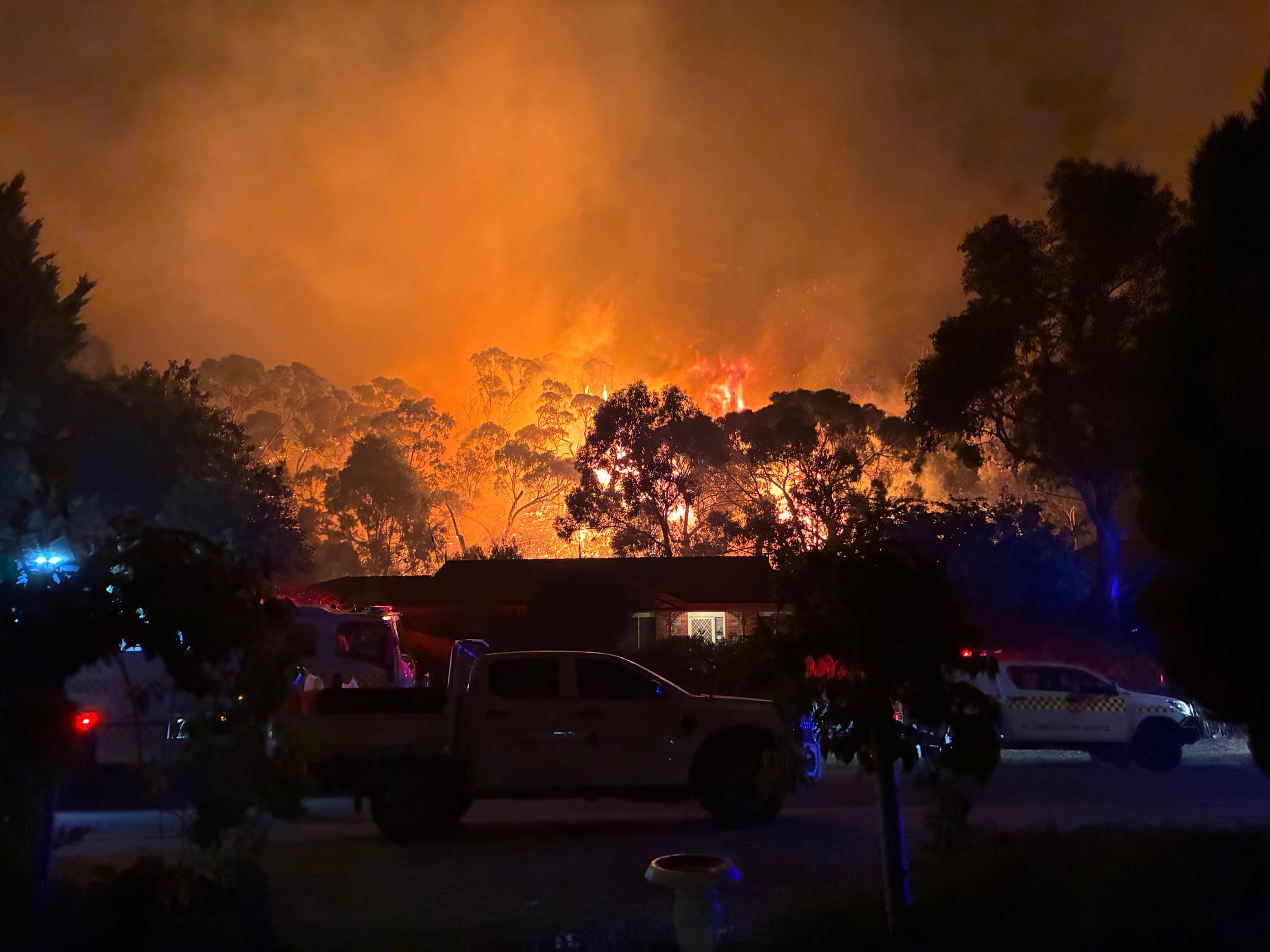 Firefighters save homes as residents evacuated