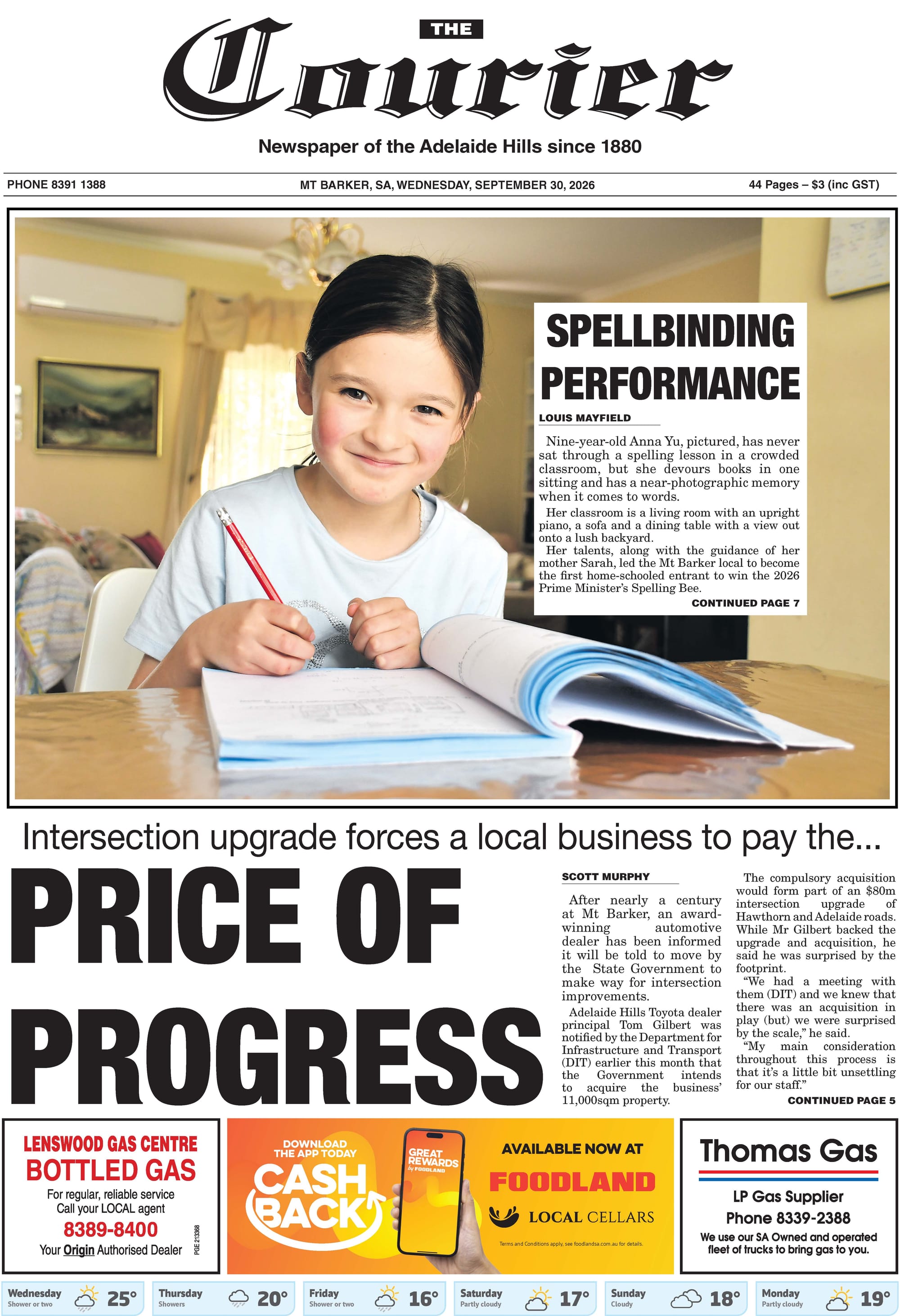 The Courier, September 30, 2026  post
                                image