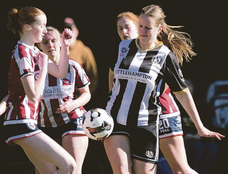 Women snare a double post image