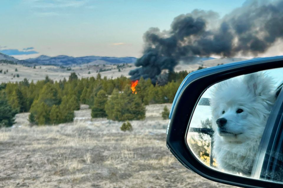 Excitement west of town