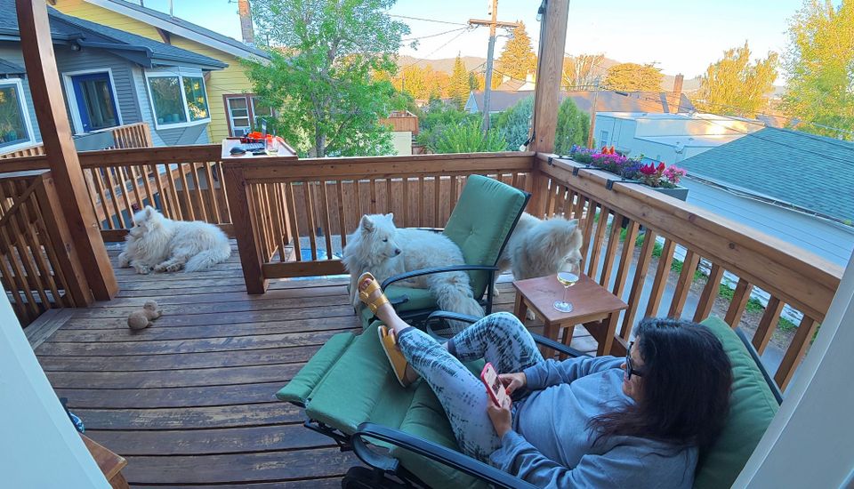 Friday evening on the deck