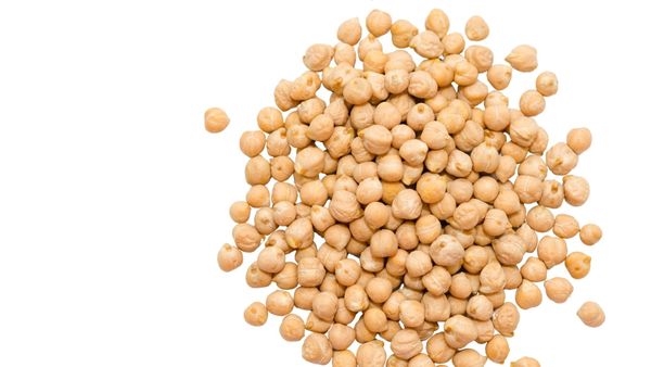 Kabuli and Desi chickpeas shown in the Zenith Eclipse product illustration.