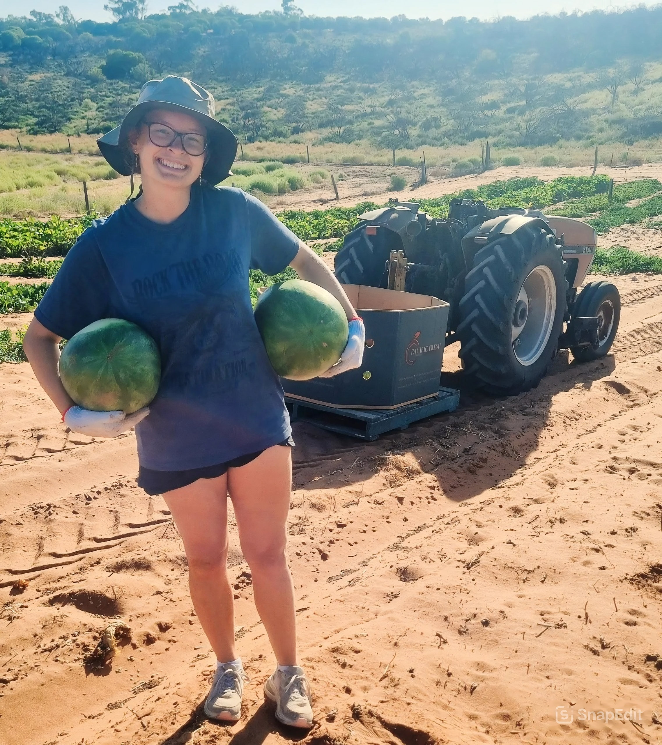 Harvesting produce is a travel delight