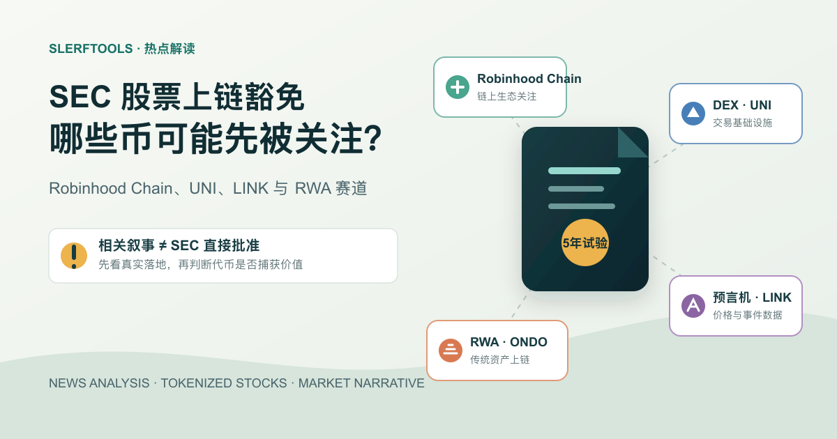 SEC股票上链豁免会影响哪些币？Robinhood Chain、UNI与RWA赛道怎么看