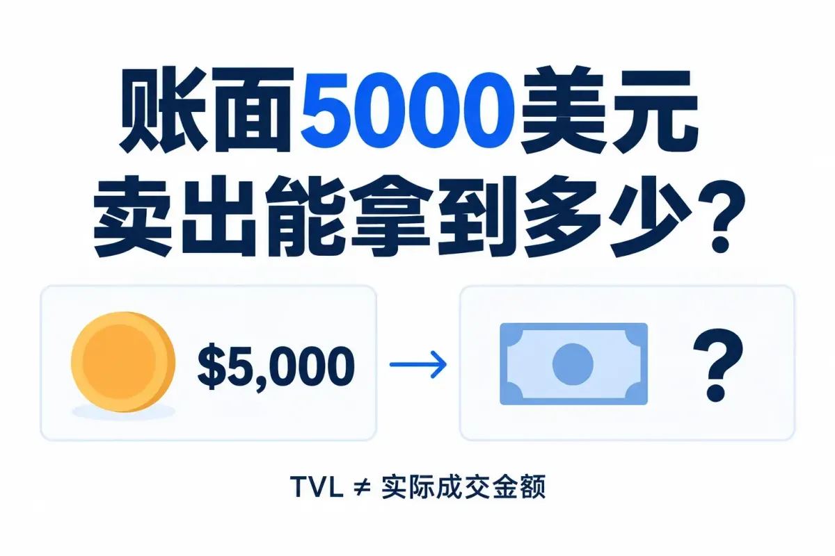 代币持仓显示5000美元，为什么卖出却拿不到这么多？
