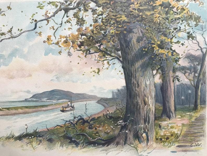 1900 View on the Manchester Ship Canal  Mount Manisty image 0