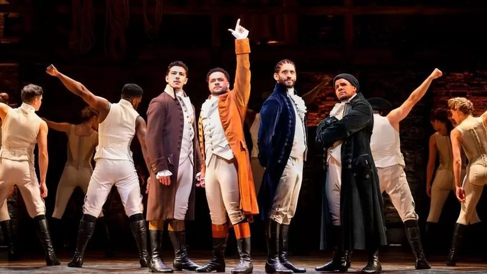 Hamilton onstage at the Palace Theatre. Photo: Hamilton.