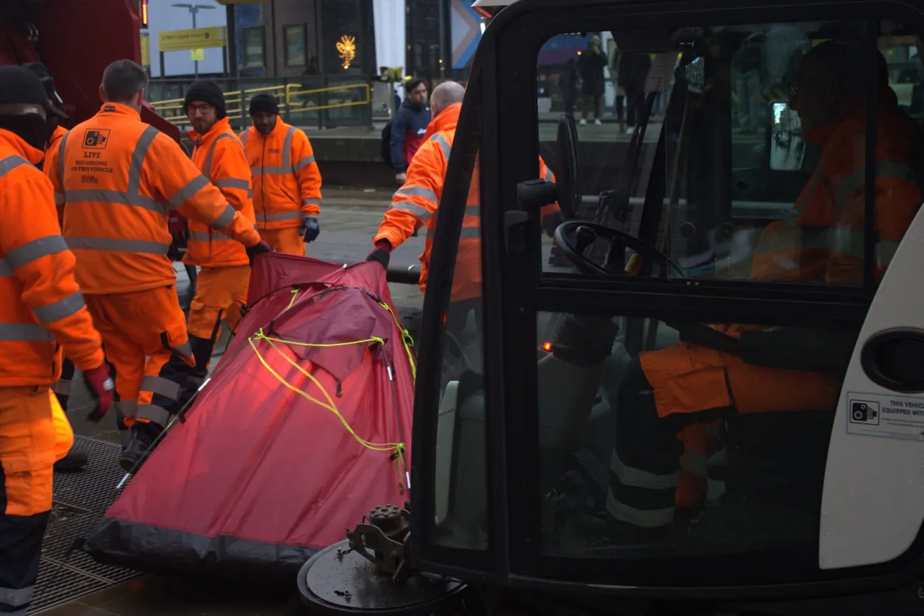 In St Peter’s Square, the fight against homelessness becomes a fight against the homeless