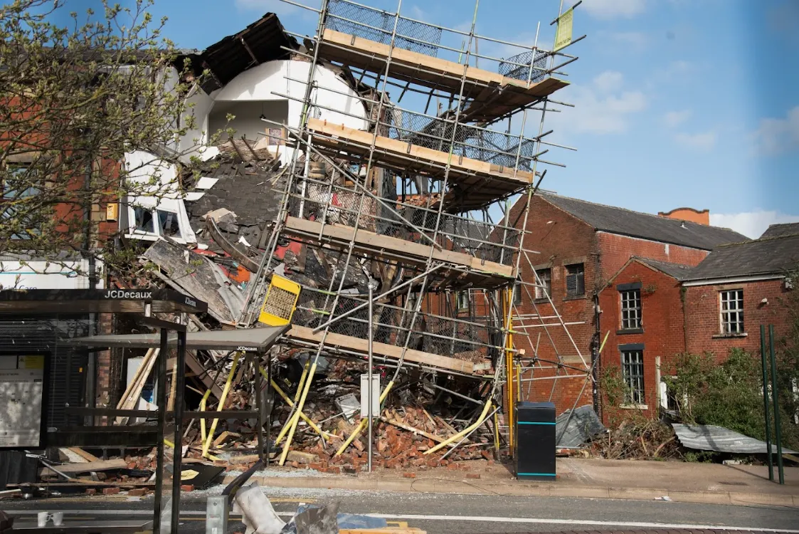 Political trust is collapsing in Oldham. So are the buildings