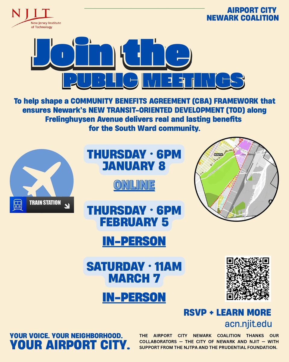 Help Shape Newark’s Airport City District: Public Meetings Continue January 8