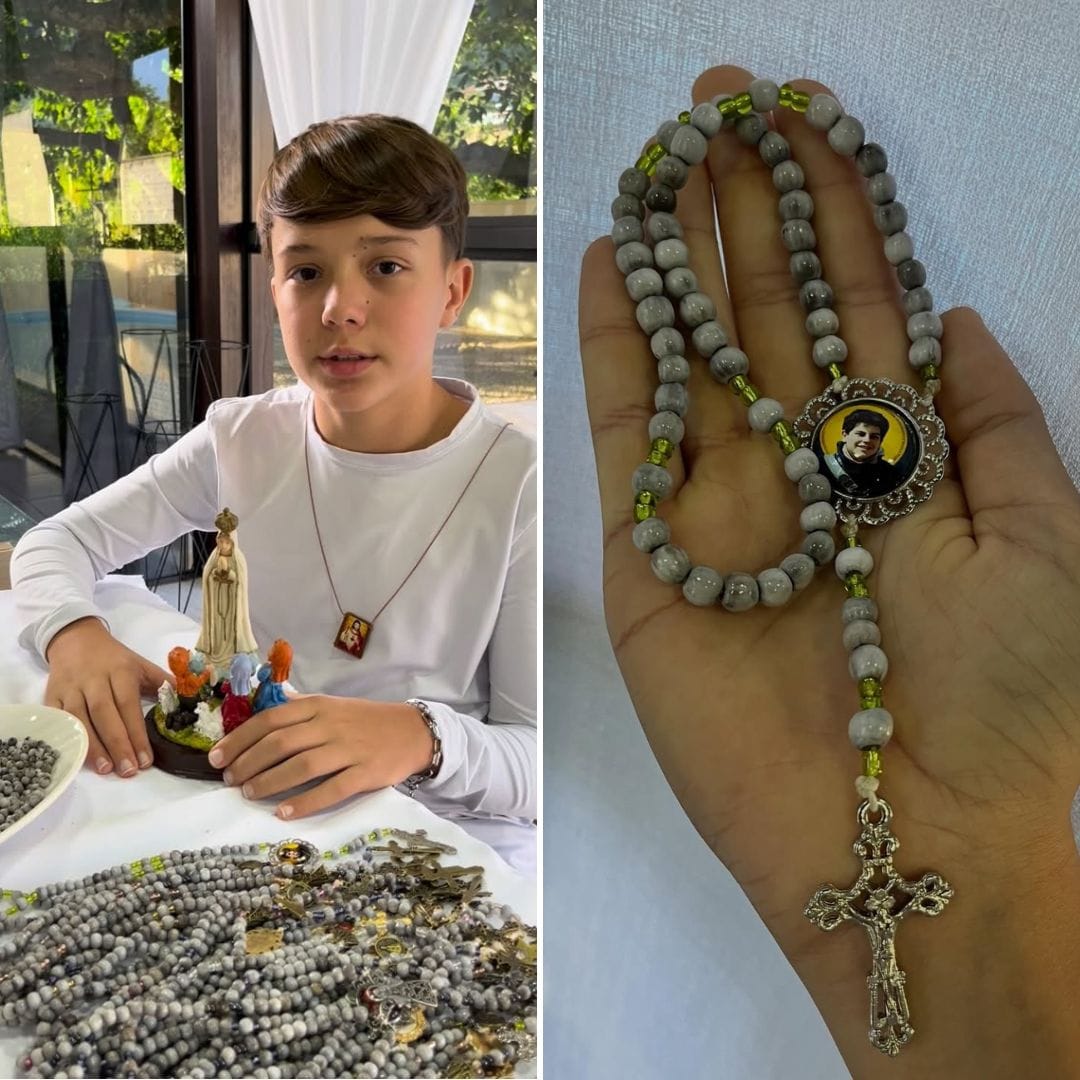 Samuel tiene 12 años y una hermosa misión: fabricar rosarios para niños hospitalizados