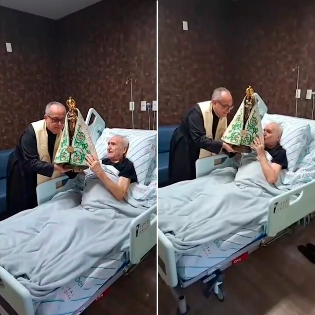 obispo, oración por los enfermos, virgen María, imagen peregrina, Nuestra Señora de Nazaré