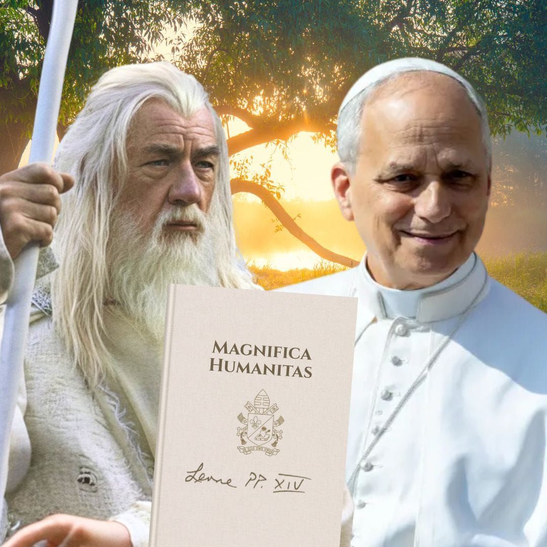 señor de los anillos, el señor de los anillos, lotr, magnificat humanitas, enciclica papa leon, magnifica humanitas