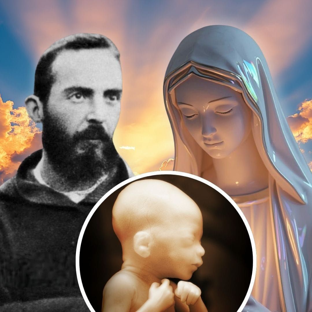 padre pio, virgen maria,