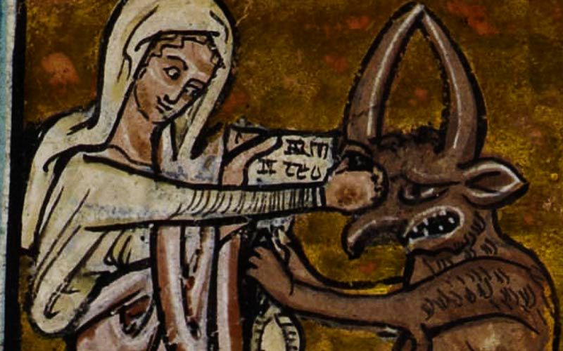 ¿María golpeando al demonio? La historia detrás de esta divertida imagen