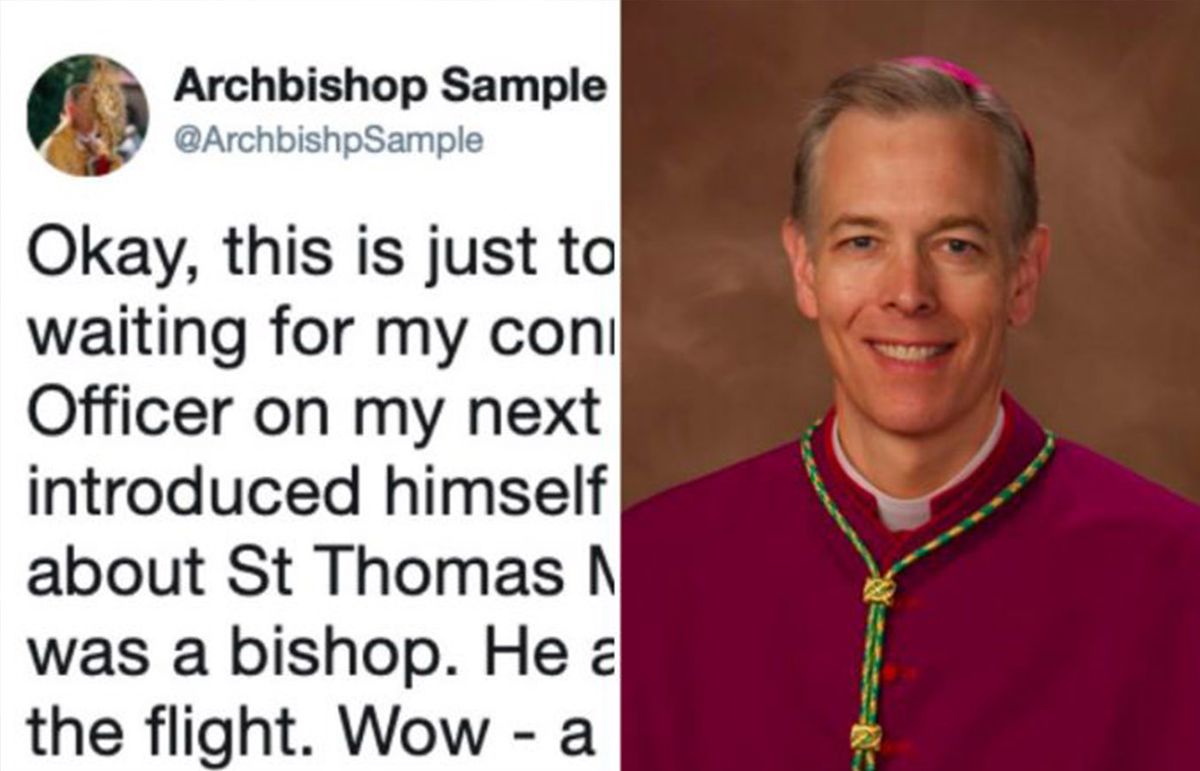 ¡Lo que le pasó a este Arzobispo en el aeropuerto es genial!