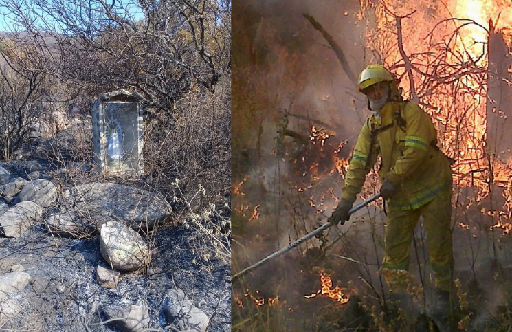 ¿La Virgen detuvo el fuego? Una imagen de la Virgen María queda intacta tras un voraz incendio