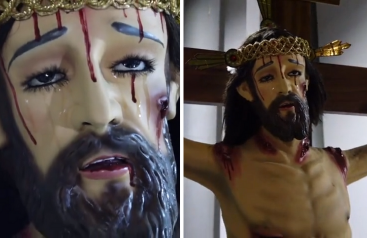 [Video] Afirman que imagen de Cristo lloró en el funeral de un sacerdote