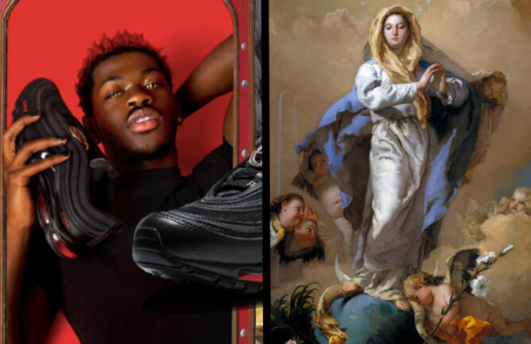 Rapero lanza su línea de “Zapatillas de Satán" con sangre humana