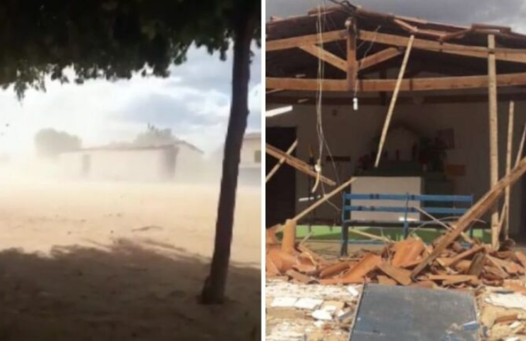 Vendaval destruye iglesia pero el altar queda increíblemente intacto