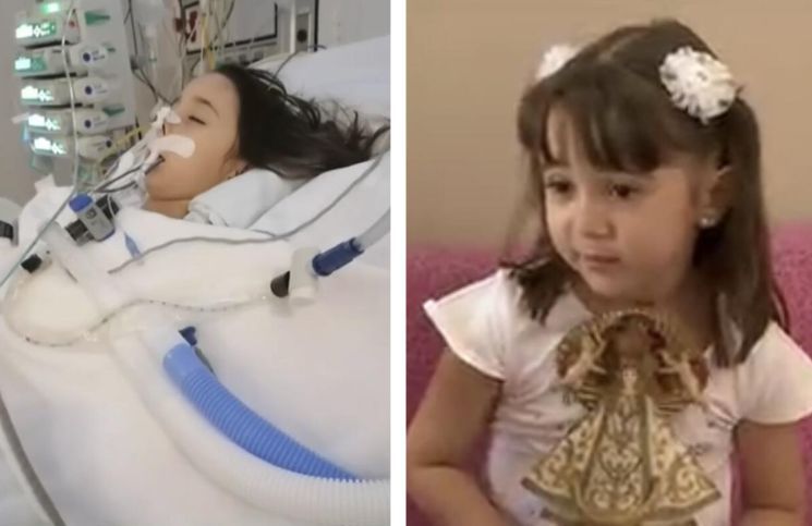 Niña estaba intubada, la llevaron ante la Virgen y ocurrió un milagro