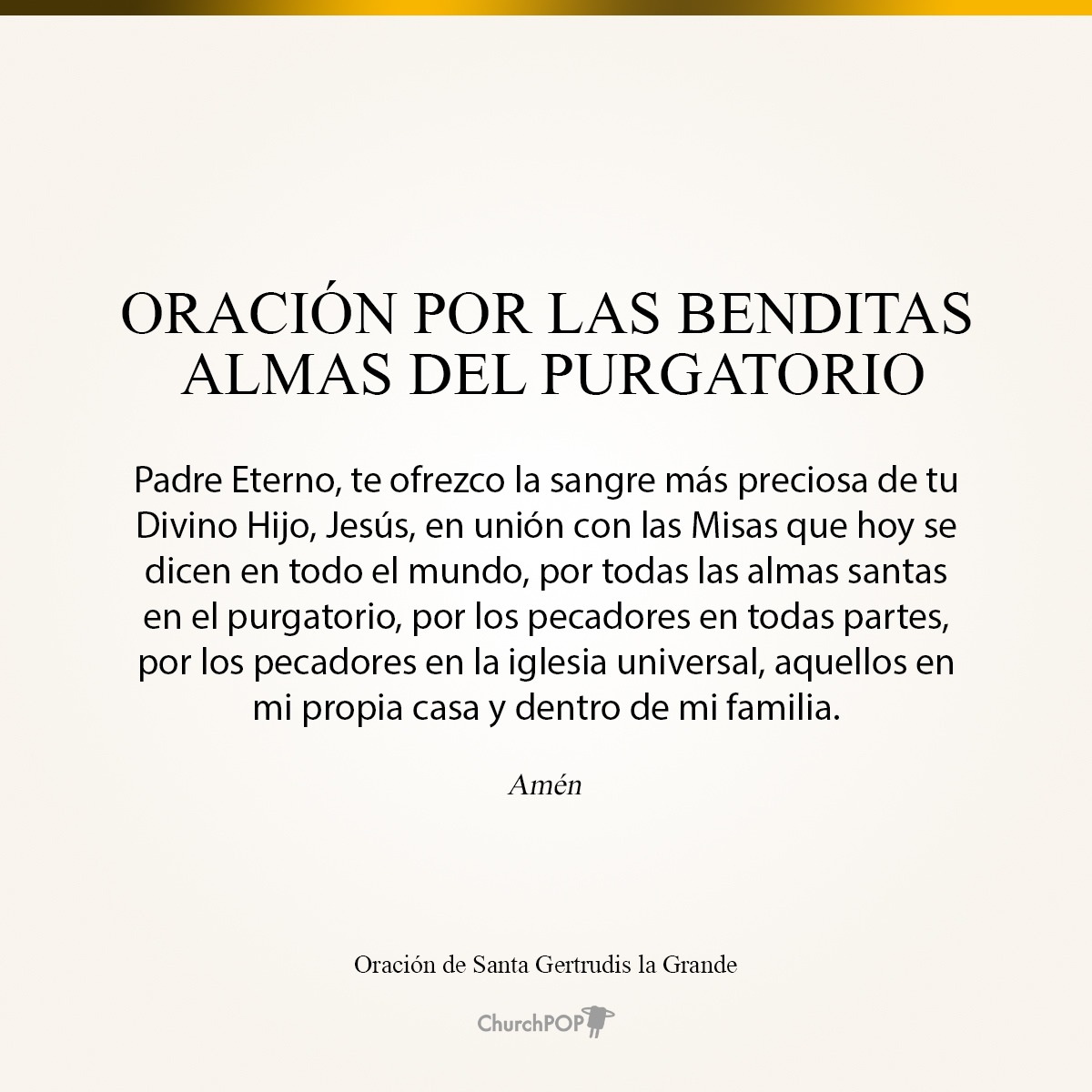 Oración de Santa Gertrudis