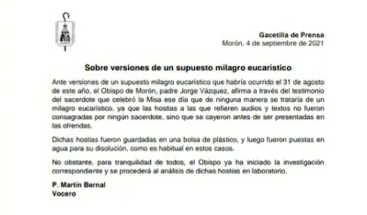 Milagro eucarístico