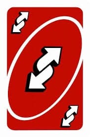 Red Uno Reverse card.