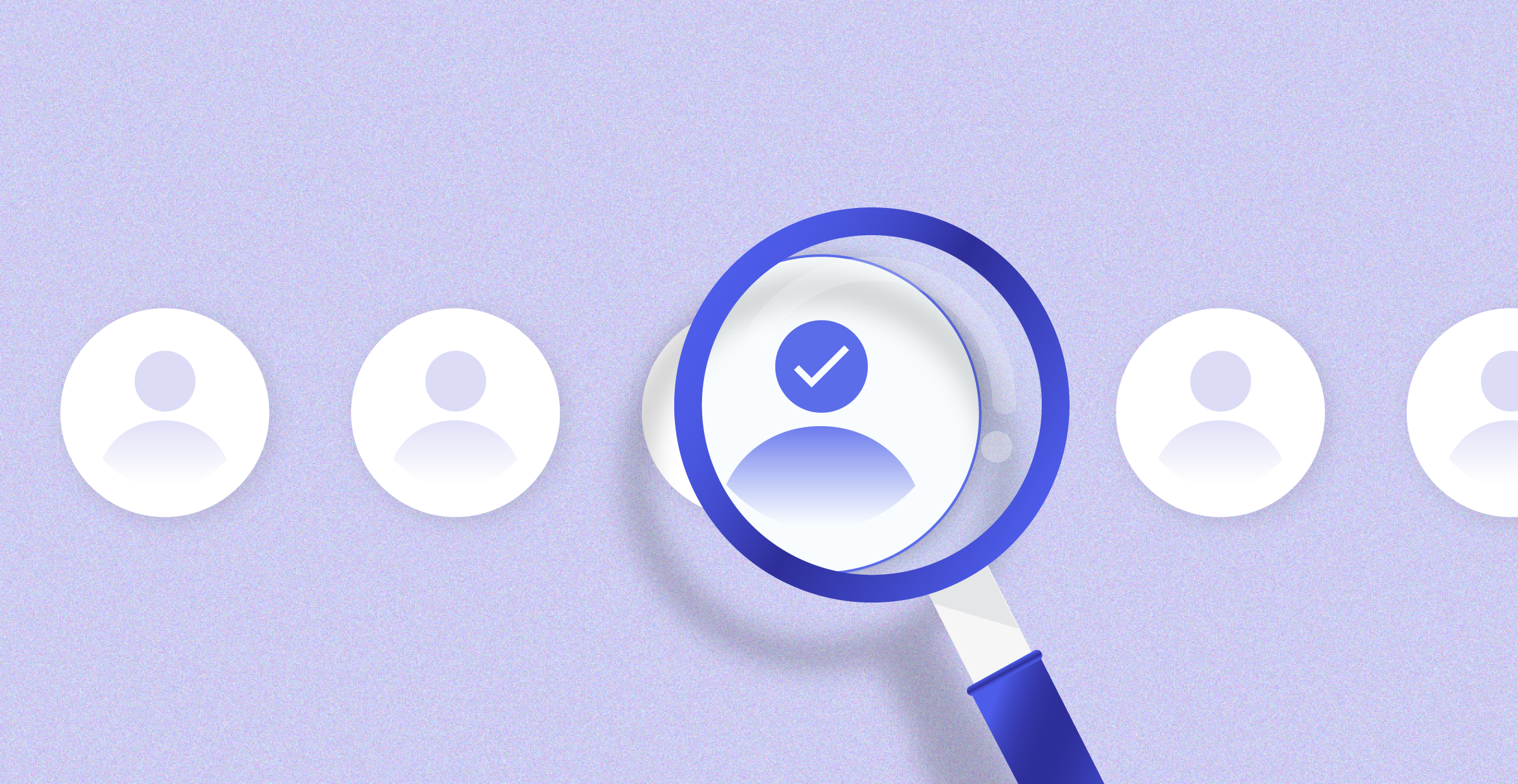 An image explaining the importance of personalization in user experience by using a magnifier.