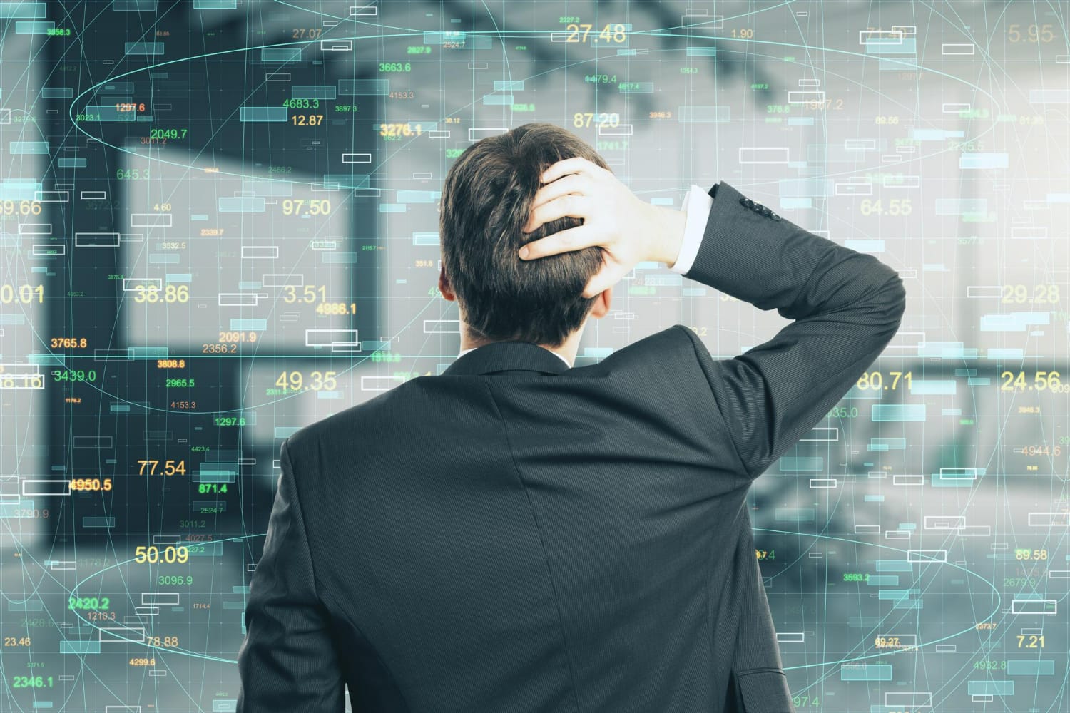 A man baffled by the sheer amount of complex technology.