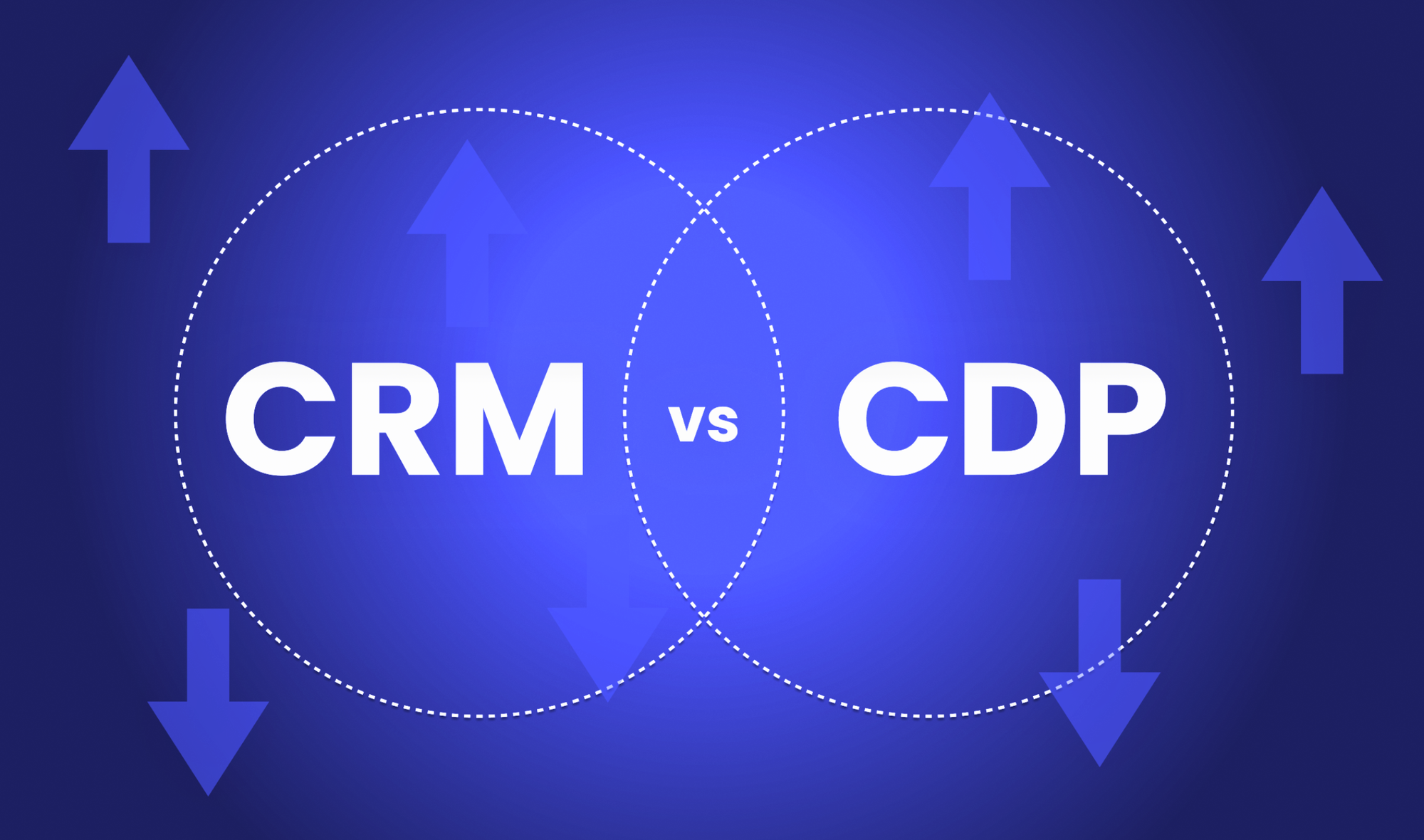 Representation of the difference and similarity between CRM and CDP.