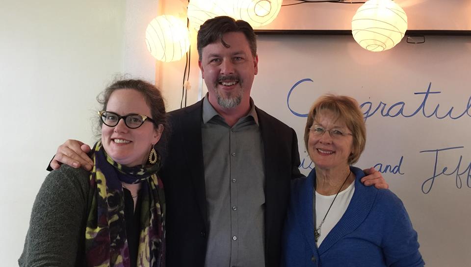 me and lauren winner and paula huston at graduation