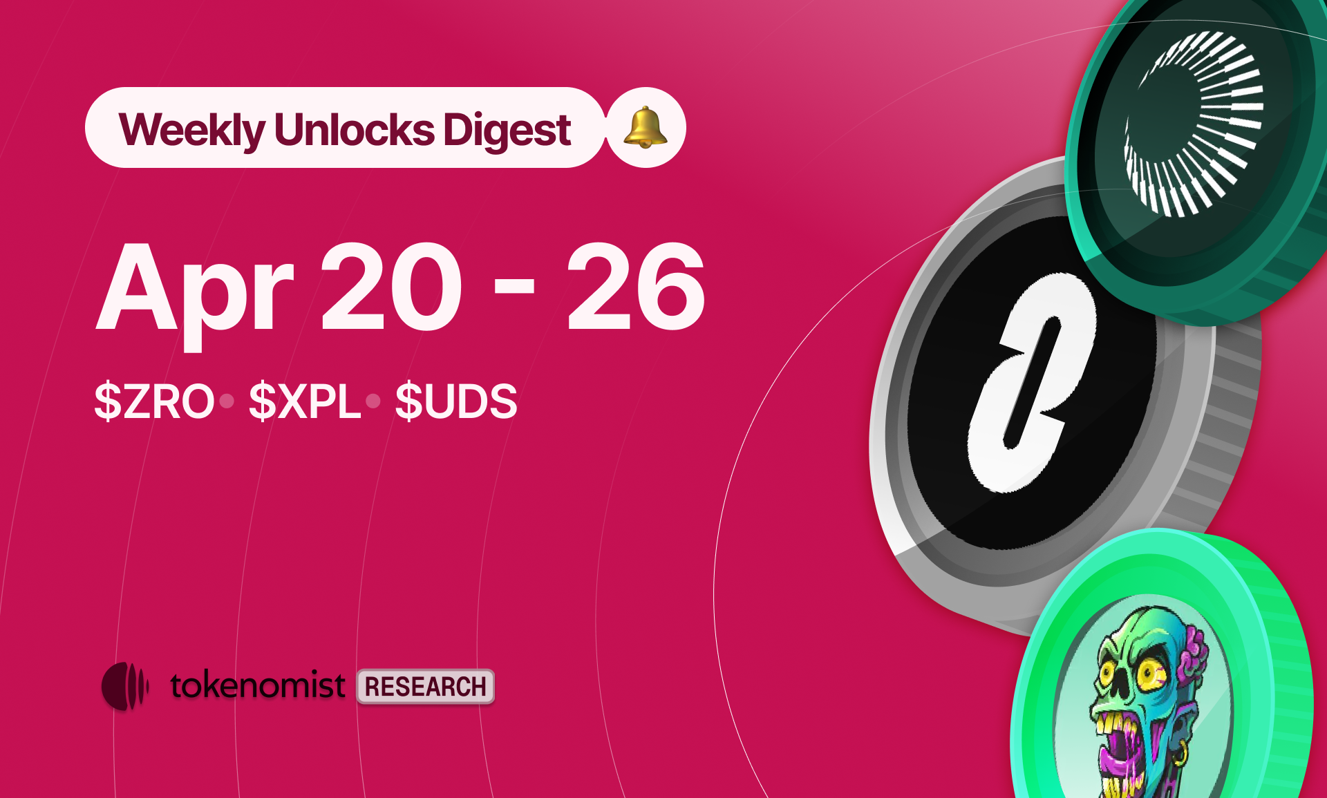 Weekly Unlock Digest: Apr 20–26, 2026 | Crypto Rides the Iran Peace Rally