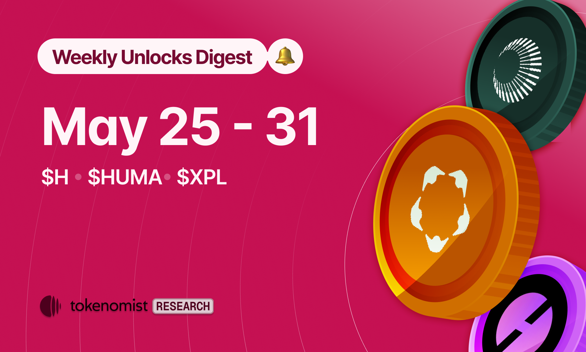 Weekly Unlock Digest: May 25-31, 2026 | HUMA's Lockup Extension