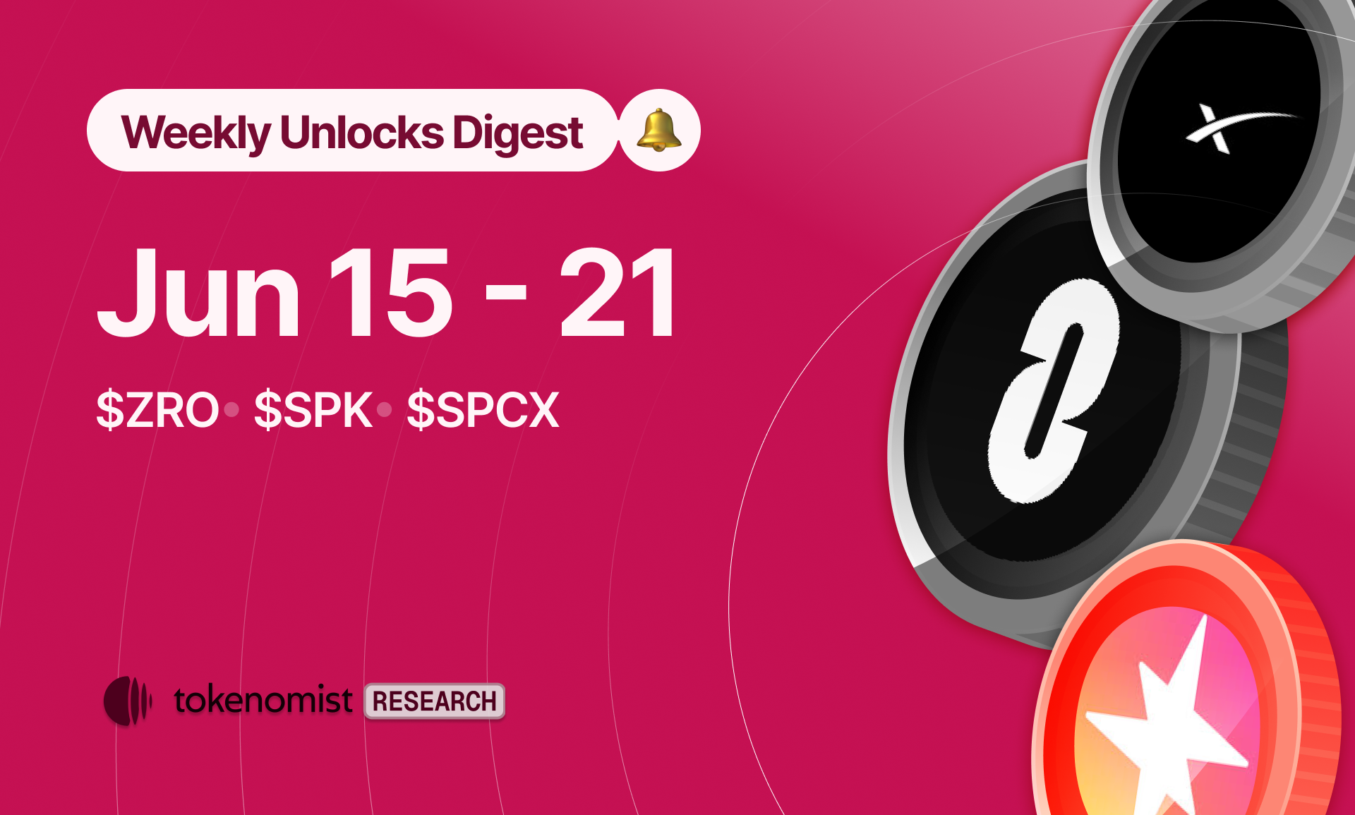 Weekly Unlock Digest: June 15-21, 2026 | SpaceX IPO
