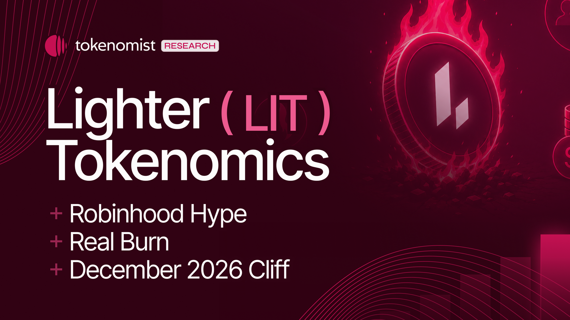 Lighter (LIT) Tokenomics: Robinhood Hype, a Real Burn, and the December 2026 Cliff