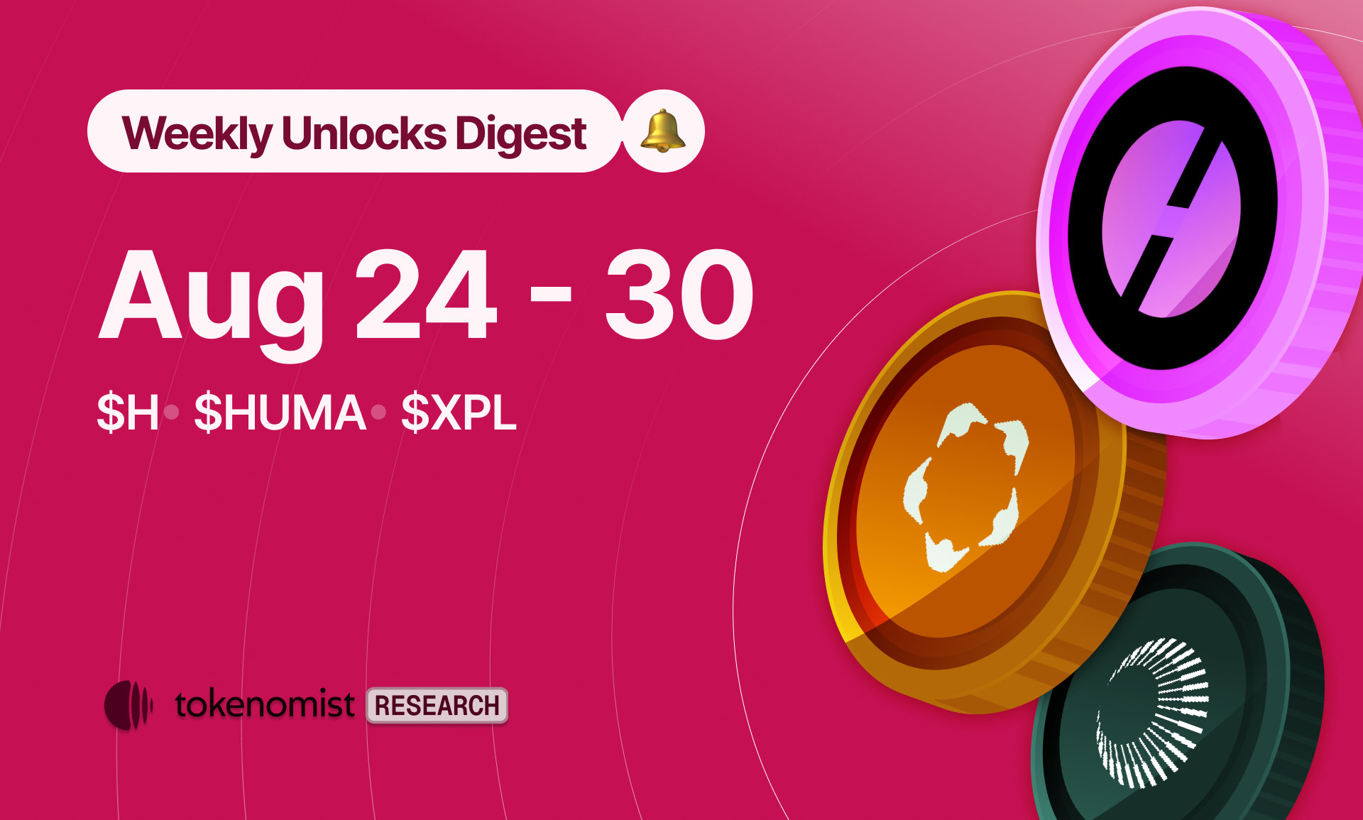 Weekly Unlock Digest: Aug 24-30, 2026 | Bitcoin's best week in two years
