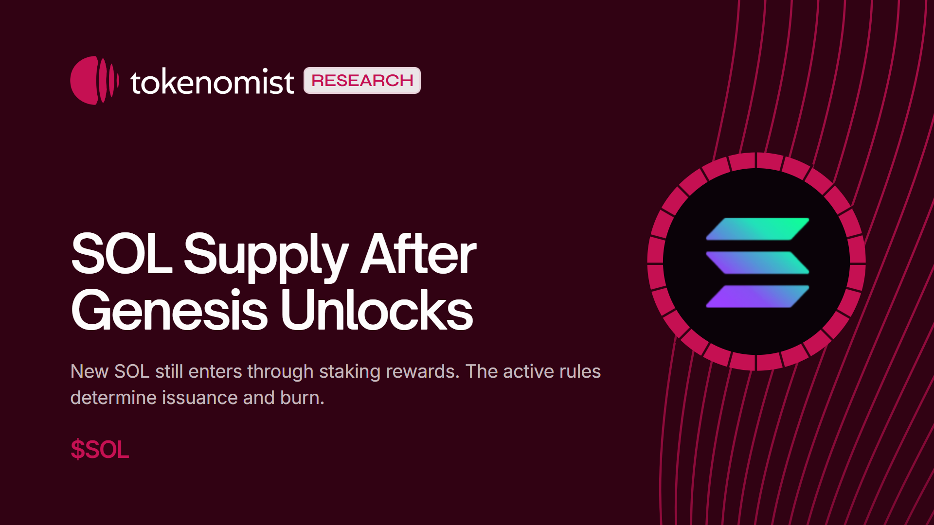 SOL Supply After Genesis Unlocks: Issuance, Burns and Staking
