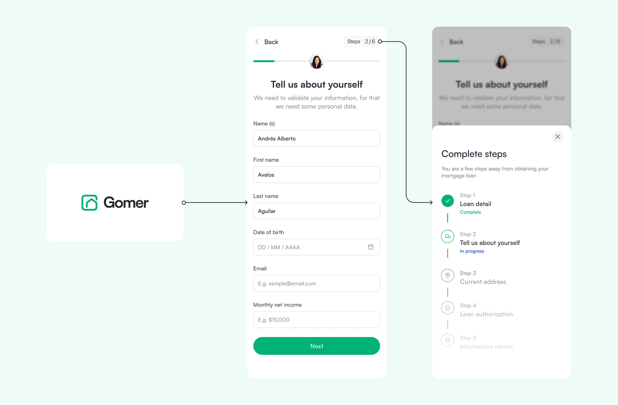 Multi-step form design