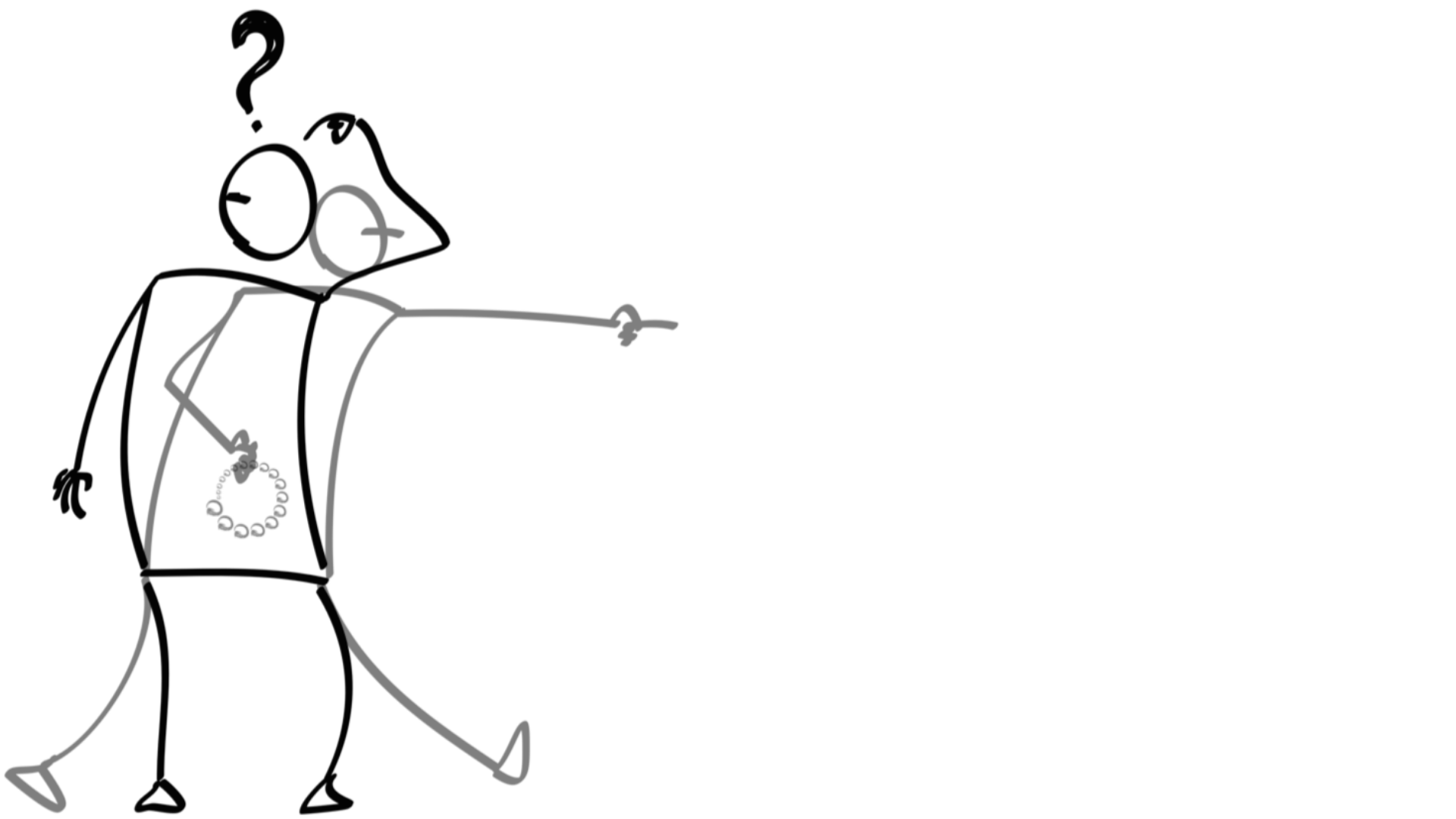 Person not knowing where to go