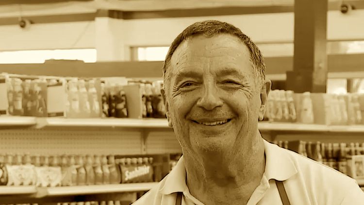 Portrait of John Nese, owner of Galco's Soda Pop Stop